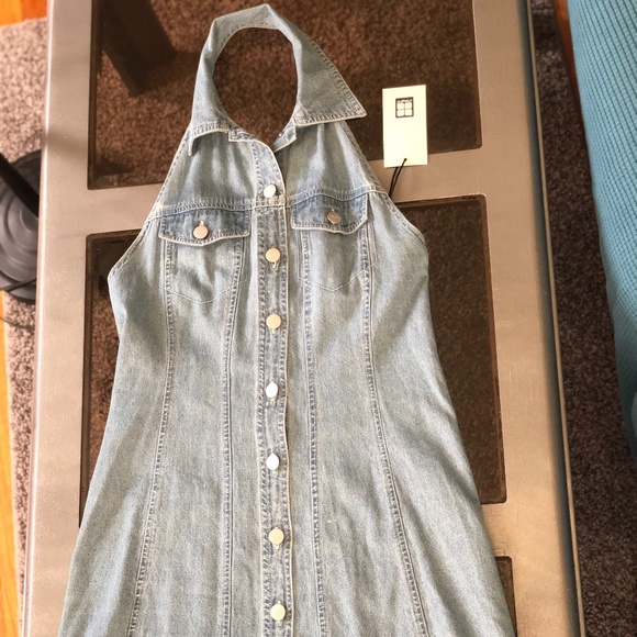 Insight - Amber Denim Halter Dress - Picture 2 of 5